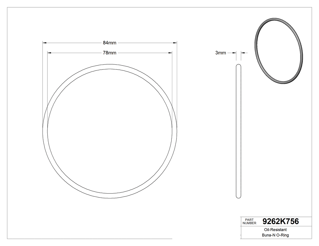 Technical drawing - 9262K756